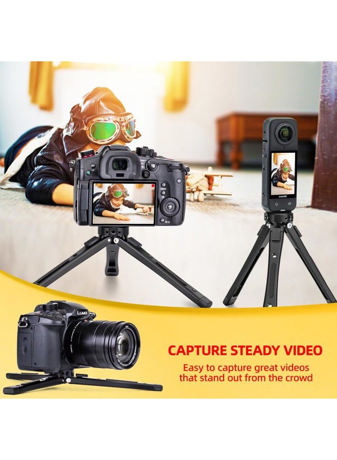 Zeadio Aluminium Alloy Tripod, Adjustable Heights Desktop Tabletop Tripod Stand for Vimble 2, Smooth 4, Crane Plus, Osmo Mobile, Ronin-S, Gimble Handle Grip Stabilizer and All Cameras Action camera - Image 4