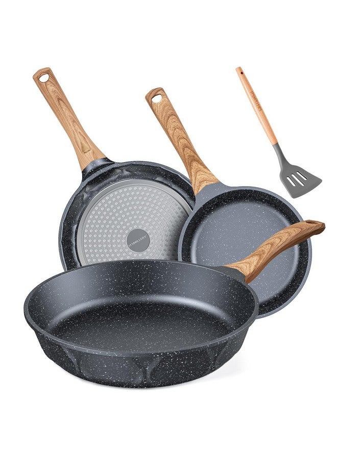 ITSMILLERS Non-stick Die-cast Deep Frying Pan Set Skillet Set Egg Omelette Pan (3) - Image 1