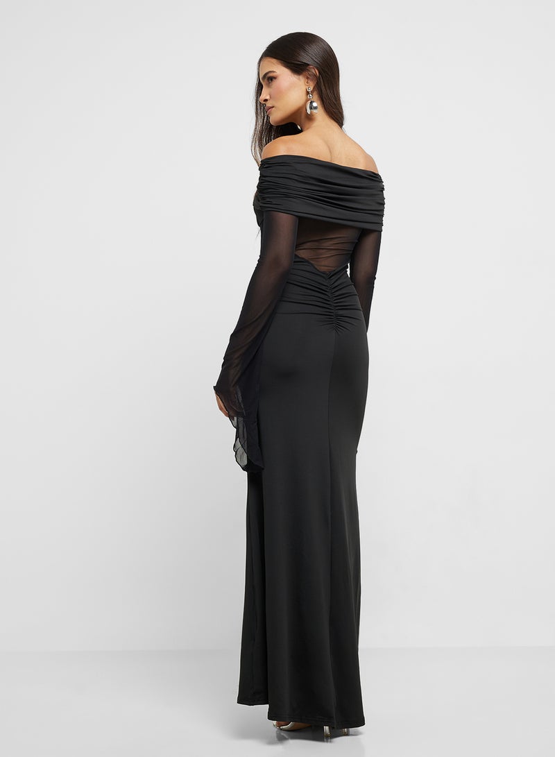 ايلا فستان ماكسي بشبك شفاف - Image 2