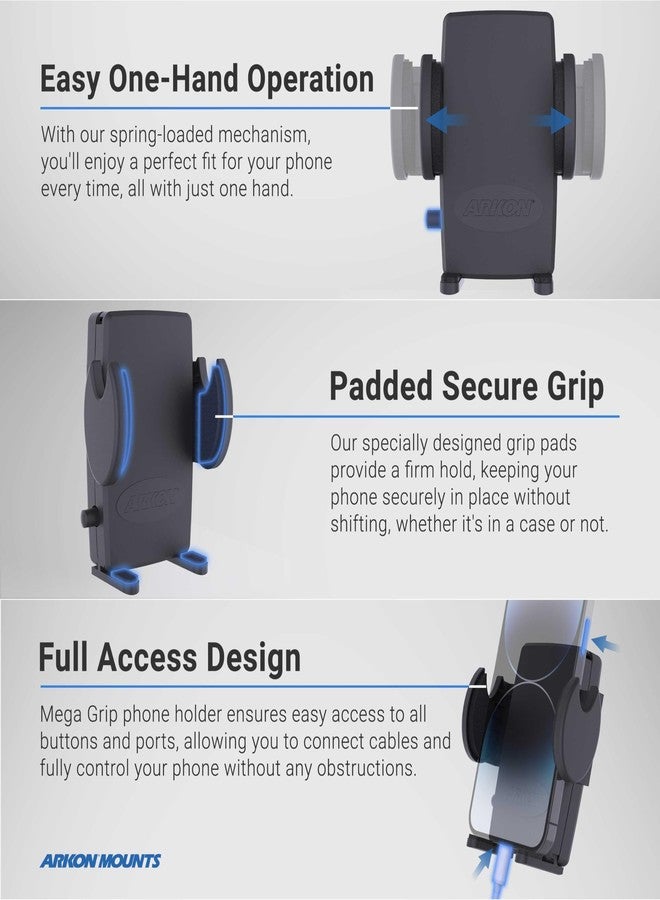 ARKON Mounts 5 inch Robust Forklift Pillar Bracket Phone Mount - Image 3