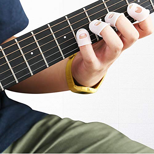 LGEGE 40 Pcs Silicone Guitar Finger Guards, Protection Caps for Stringed Instruments Like Ukulele, Bass, Sewing and Embroidery (5 Sizes) - Image 5