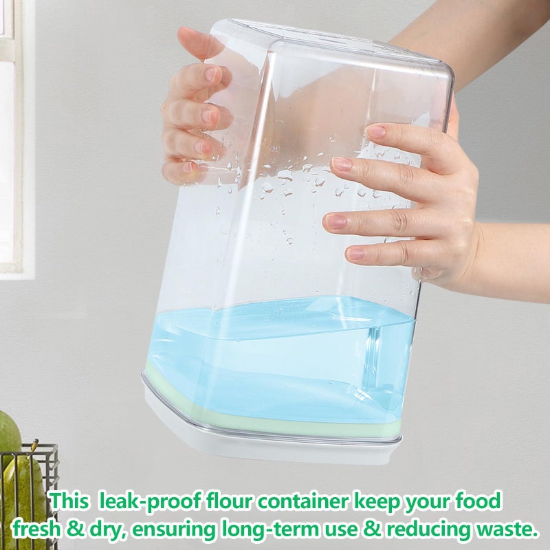 TBMAXS Airtight Flour Rice Storage Container with Pop-up Lid - 4.2 Qt Crystal-Clear Plastic Spaghetti Container, Tall and Slim Food Storage Bin Fit for Kitchen Pantry Organization - Image 5