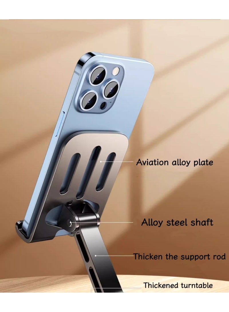 360° rotatable desktop phone stand, foldable and adjustable phone base, compatible with iPhone series, handheld tablet computers, etc - Image 4