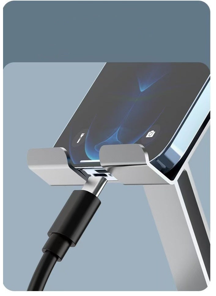 360° rotatable desktop phone stand, foldable and adjustable phone base, compatible with iPhone series, handheld tablet computers, etc - Image 5