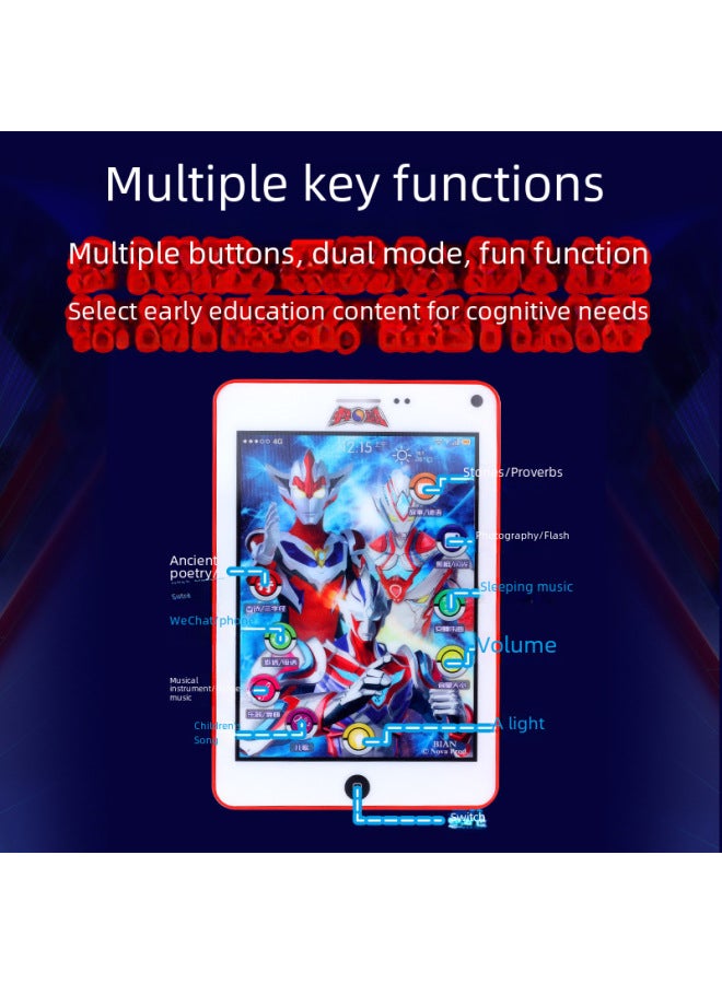 100% Authentic Children Early Education Reading Machine Baby Cartoon Light Robot Educational Tablet Study Machine Toy-Color:1585-6 Red And Blue Mixed (not Including Electricity) - Image 4