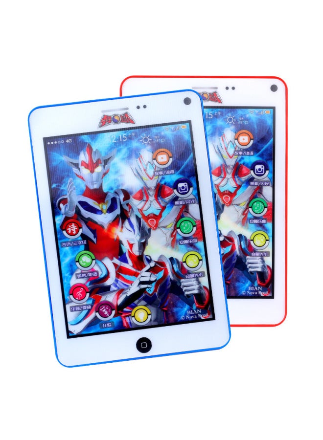 100% Authentic Children Early Education Reading Machine Baby Cartoon Light Robot Educational Tablet Study Machine Toy-Color:1585-6 Red And Blue Mixed (not Including Electricity) - Image 1