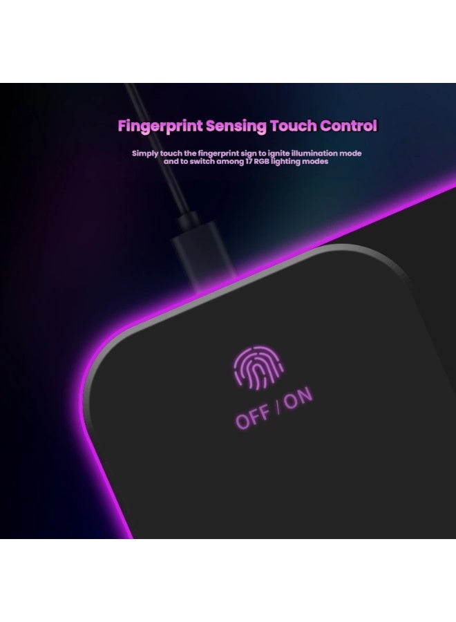 RGB Wireless Charging Gaming Mouse Pad, Large Mouse Pad with RGB Colours Light, Wireless Charging Large RGB Mouse Pad, Anti-slip Smooth Surface Large RGB Game Mouse Pad  - Image 3