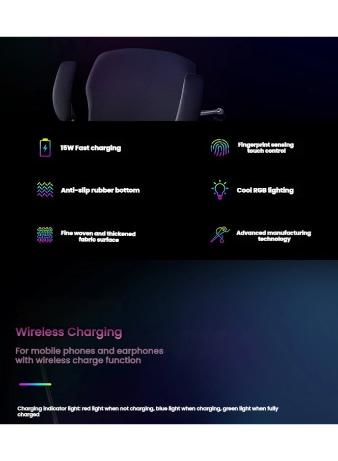 RGB Wireless Charging Gaming Mouse Pad, Large Mouse Pad with RGB Colours Light, Wireless Charging Large RGB Mouse Pad, Anti-slip Smooth Surface Large RGB Game Mouse Pad  - Image 2