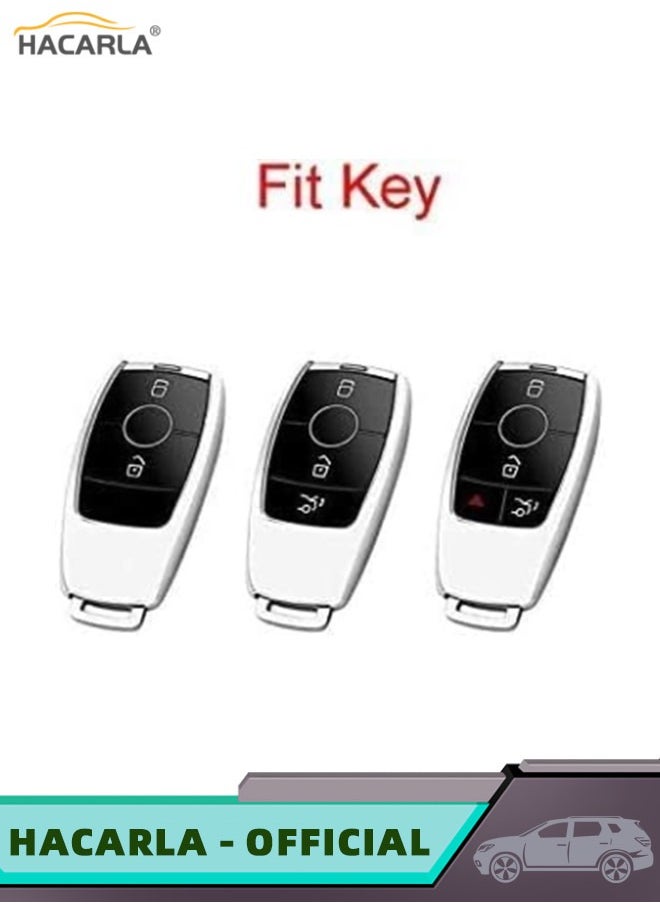 HACARLA - Key Fob Cover Carbon Fiber Car Key Protector Key Fob Case With Keychain For Mercedes Benz E Class S Class W213 2016 2017 2018 2019 Keychain Benz New Key - Image 1