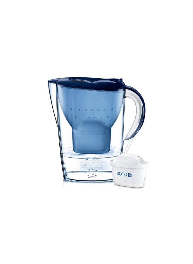 BRITA جهاز تصفية المياه بريتا ماريلا مصنوع في ألمانيا سعة 2.4 لتر باللون الأزرق مع لؤلؤات الكربون النشطة لمياه نقية ولذيذة - Image 1