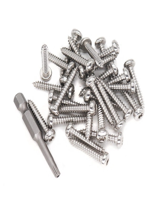 binifiMux 30pcs #8-1/2" Torx in Pin Head Tamper Proof Security Self Tapping Screws with Wrenh Key 304 Stainless Steel - Image 1