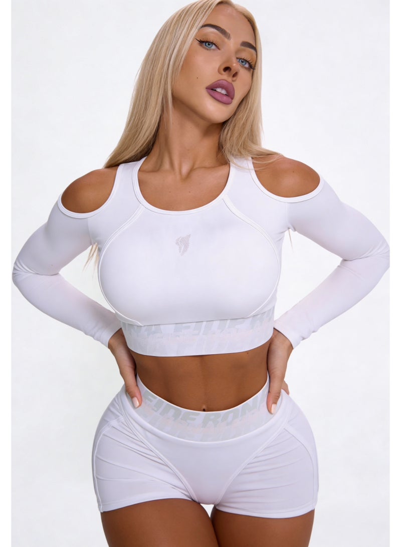 Bona Fide Premium Long Sleeve Quarter-Zip Workout Crop Top for Women - Athletic Compression Rashguard for Gym, Yoga & Running - Breathable High-Performance Sportswear - Image 1