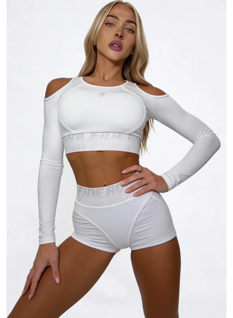 Bona Fide Bona Fide Premium Long Sleeve Quarter-Zip Workout Crop Top for Women - Athletic Compression Rashguard for Gym, Yoga & Running - Breathable High-Performance Sportswear