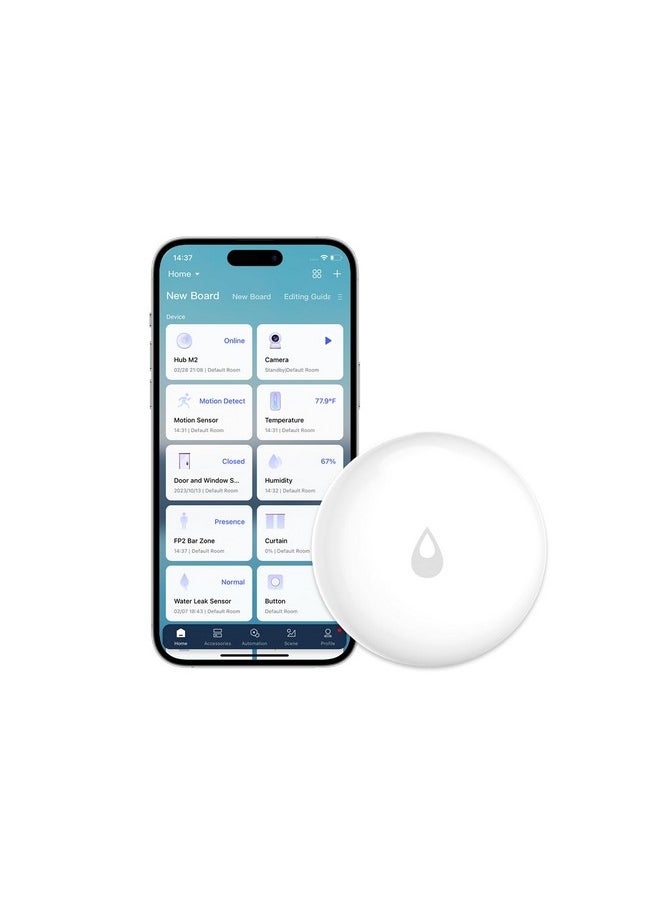 Aqara Aqara Water Leak Sensor, Zigbee Wireless Water Leak Detector for Alarm System and Smart Home Automation, Requires AQARA HUB, App Notifications, for Kitchen, Bathroom, Basement, Works with IFTTT  - Image 1
