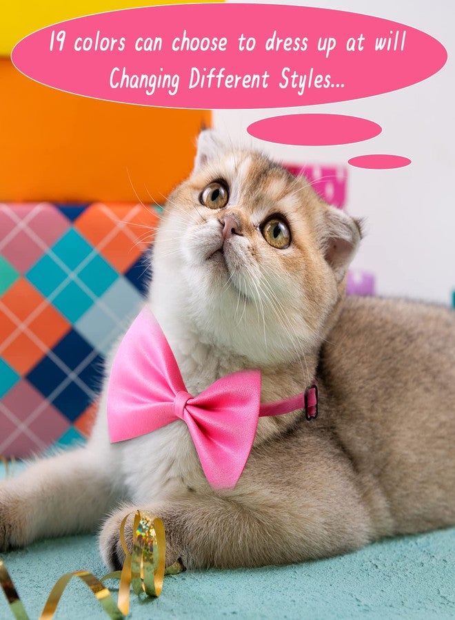 Potchen 200 Pieces Dog Bow Ties Bulk with Adjustable Collar Puppy Neck Tie Grooming for Small Medium Pets Cats Party(Mixed Colors) - Image 2