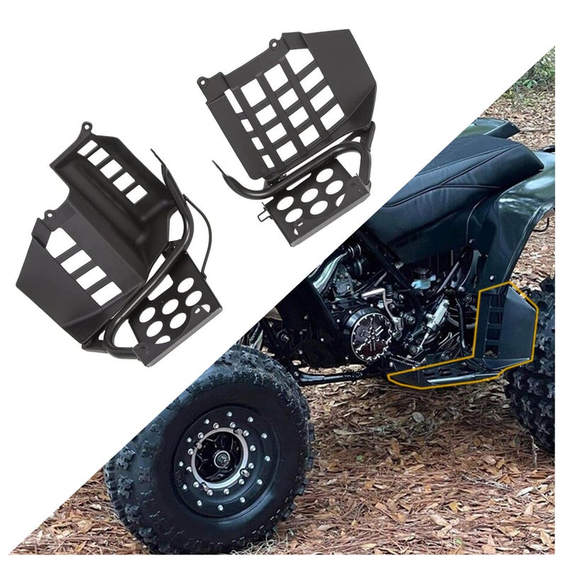 ECOTRIC Heel Guards Nerf Bars Compatible with 19902006 Yamaha Banshee Footrest Stand Black You May Get Multiple Packages