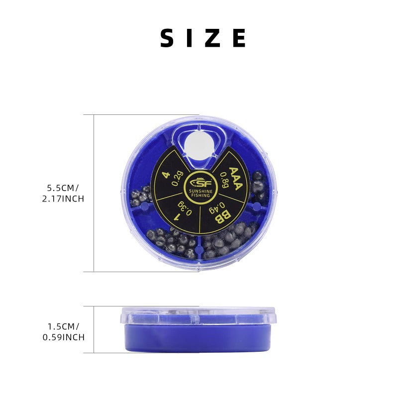 SF مجموعة SF ميكرو سبليت شوت: رصاصات صيد الذباب/ صيد الجليد القابلة للإزالة - 112 قطعة (4 أحجام، 1 صندوق) - Image 2