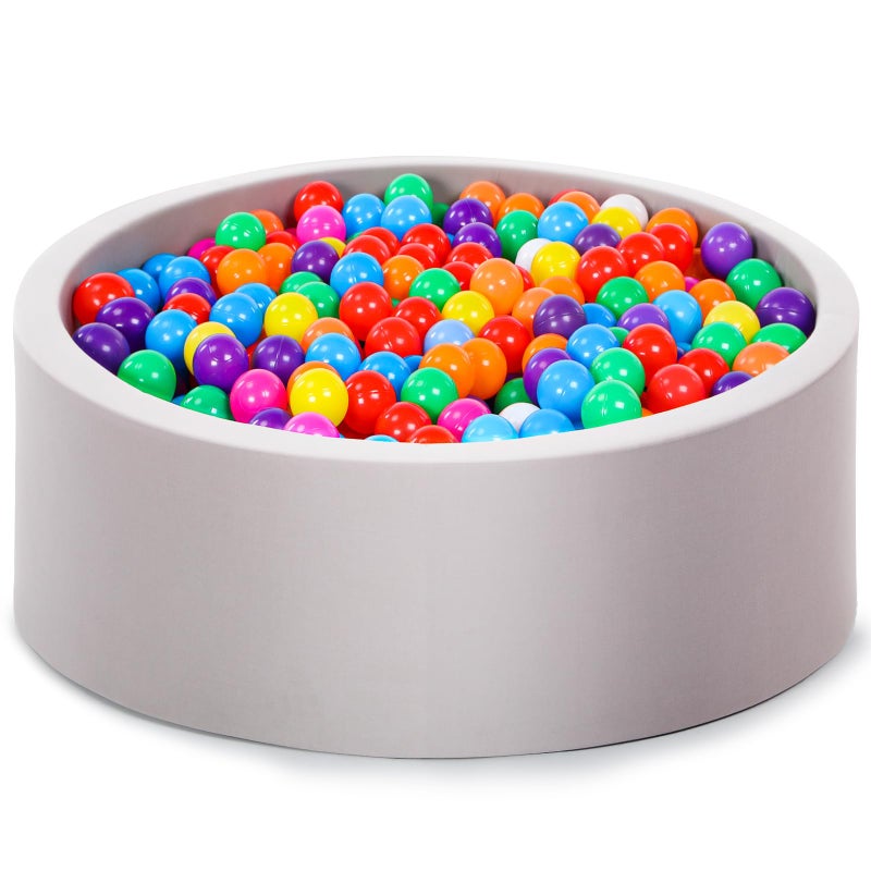 Wilwolfer Foam Ball Pit for Toddlers, Large Baby Ball Pit for Babies with Soft Memory Sponge, Indoor Outdoor Baby Playpen, Kids Play Ball Pool, Gift Toys for Infants Boys and Girls (Gray, NO Balls) - Image 1