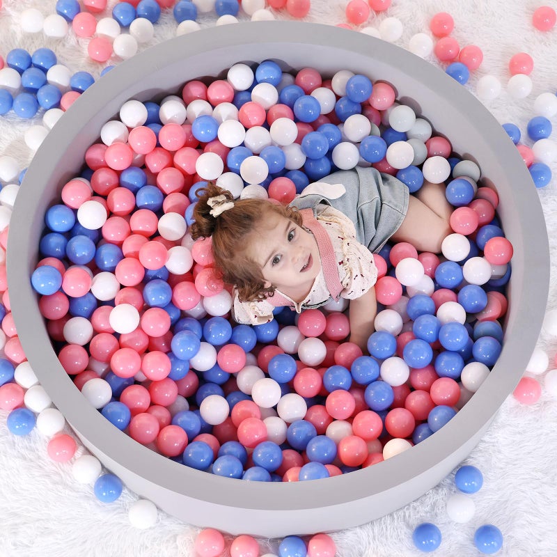 Wilwolfer Foam Ball Pit for Toddlers, Large Baby Ball Pit for Babies with Soft Memory Sponge, Indoor Outdoor Baby Playpen, Kids Play Ball Pool, Gift Toys for Infants Boys and Girls (Gray, NO Balls) - Image 4