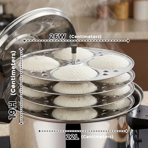 Premier Aluminium Idli Maker with 4 Idli Racks makes 16 idlies - Image 3
