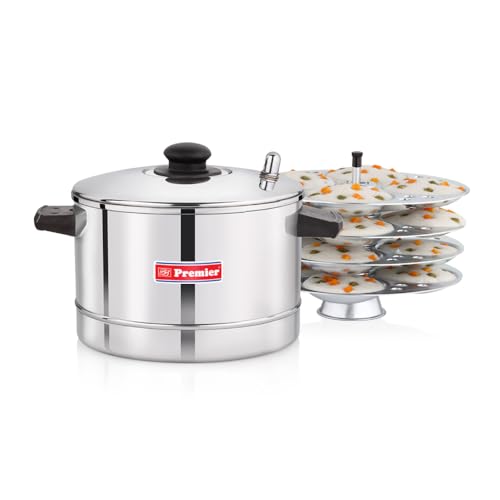 Premier Aluminium Idli Maker with 4 Idli Racks makes 16 idlies - Image 2