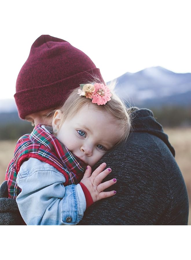 KASTWAVE Flower Hair Clip Set For Baby Girls 6Pcs Delicate Floral Barrettes Hair Care Hair Bands Accessories Bows Hemming Clip For Newborn Infant Baby Toddles Teen Girl Gifts (Six Flower Style) - Image 4