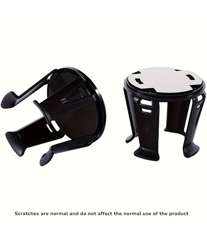 2Pcs Black Adjustable Anti Spill Car Cup Holder Durable ABS Essential - Image 4