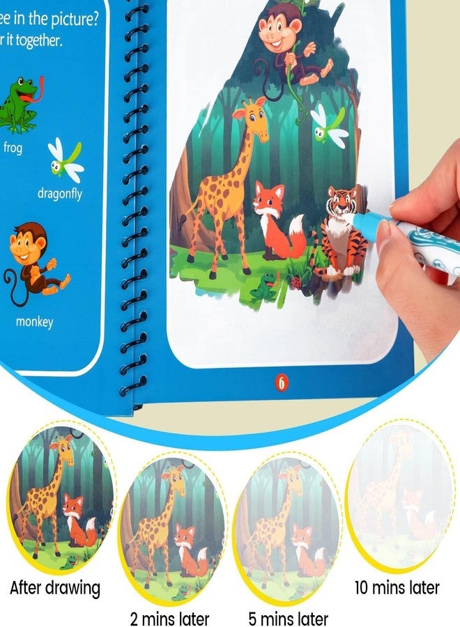 KLVS كتب تلوين مائية من KLVS مع ألعاب كتاب الرسم المائي للأطفال من سن 3 إلى 7 سنوات، هدايا تذكارية لأعياد الميلاد، مجموعة من 12 كتابًا (عبوة من 3) - Image 2
