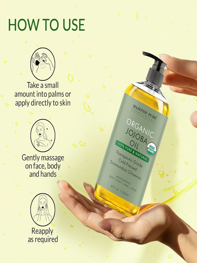 Majestic Pure زيت الجوجوبا العضوي النقي الرائع 236 مل - Image 4