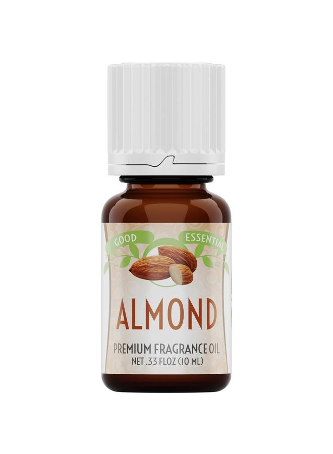 good essential – Professional Almond Fragrance Oil 10 ml for Diffuser, Candles, Soaps, Perfume, Aromatherapy 0.33 fl oz - Image 1