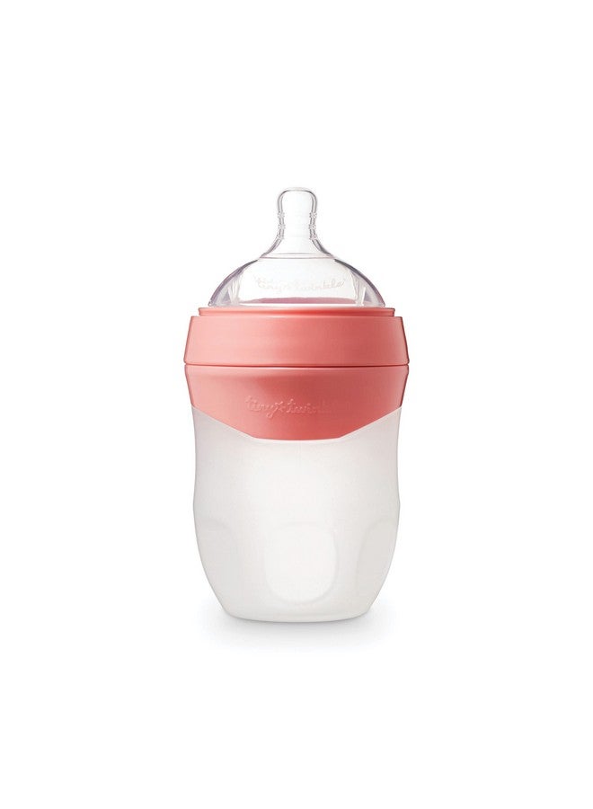 Tiny Twinkle Silicone Baby Bottle With Comfort Grip And Soft Flexible Nipple Squeezably Soft Baby Bottles For Newborn And Up (Blossom 6 Ounce) - Image 1