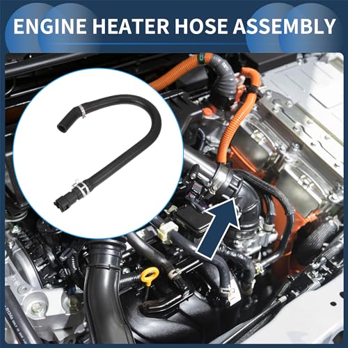 INFINAUTO Engine Heater Hose Assembly HVAC Heater Outlet Pipe NoXL3Z18472AB for Ford F150 46L 20022004 for Ford Expedition 19972002 Rubber Black 1 Pc - Image 3