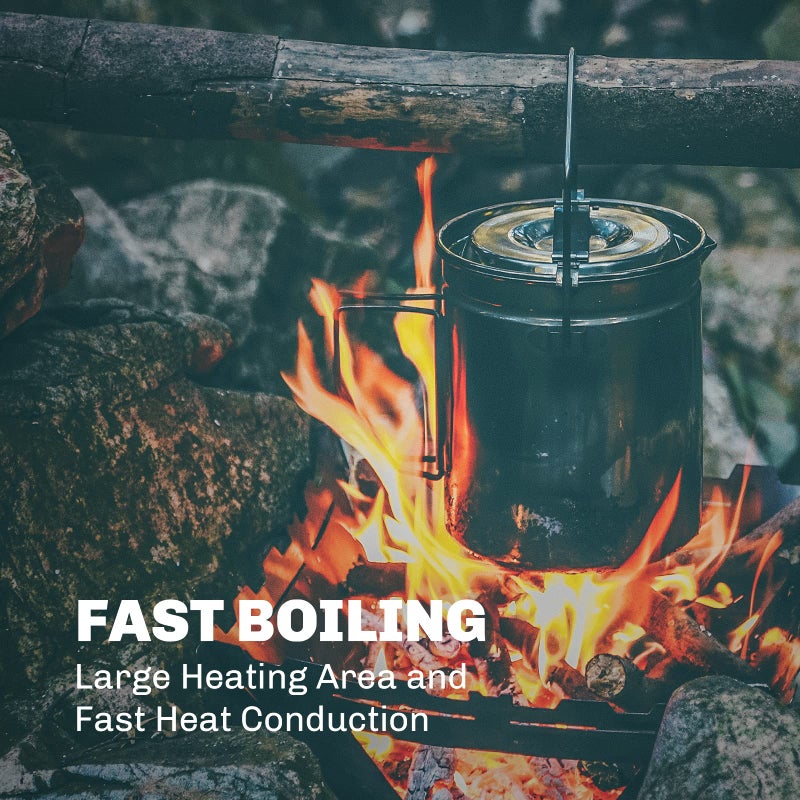 Fire-Maple Antarcti 1.2L Camping Pot with Lid | SUS304 Stainless Steel Bushcraft Gear | Hangable Campfire Cooking Equipment - Image 3