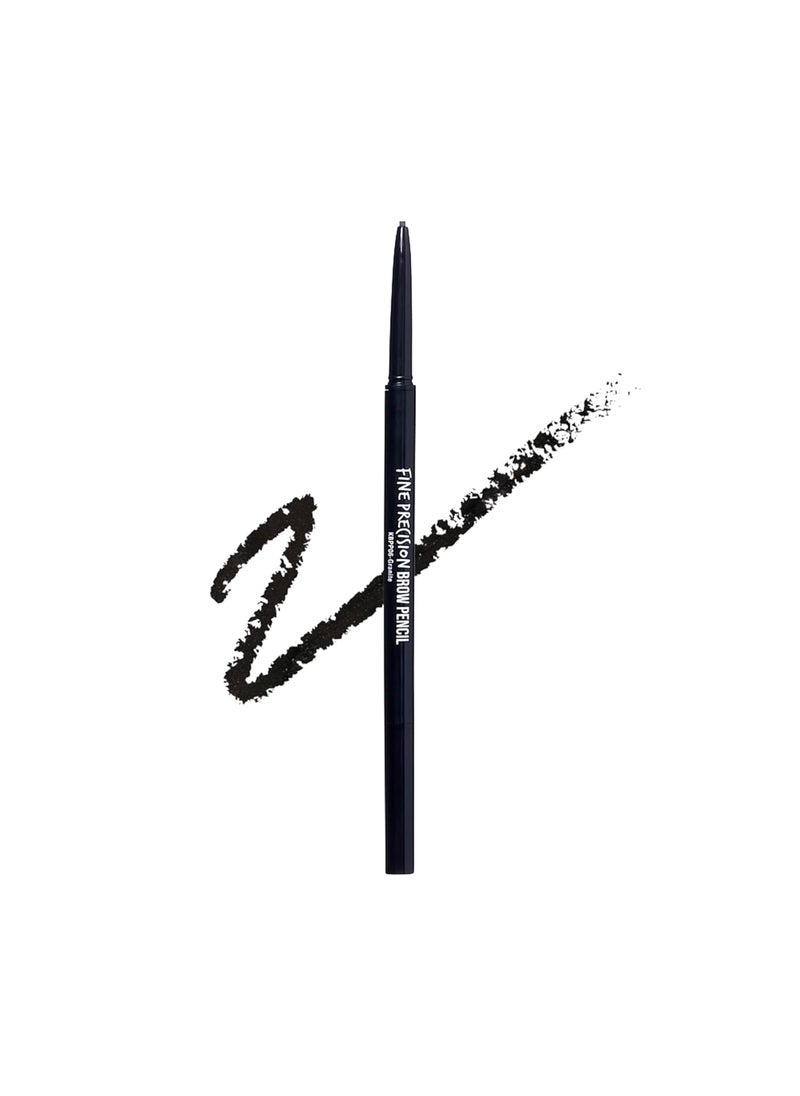 kiss new york Professional Brow Pencil with Spoolie Brush UltraFine Precision Point Eyebrow Pencil DualSided Precise Slim Definer Fills Brows LongLasting Granite 
