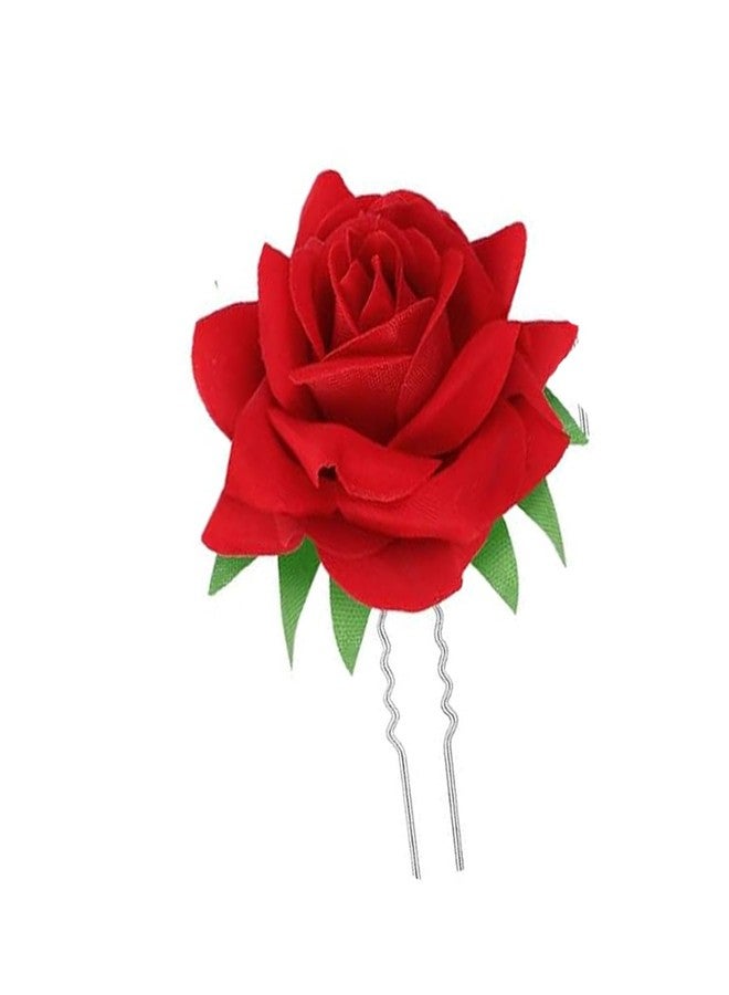 برافراجيا كعكة شعر فوضوية من برافراجيا مع مشبك شعر على شكل وردة، وصلات شعر من الدانتيل القطني، مثالية لحفلات زفاف النساء والمناسبات الأخرى (مميزة 4H27) - Image 3