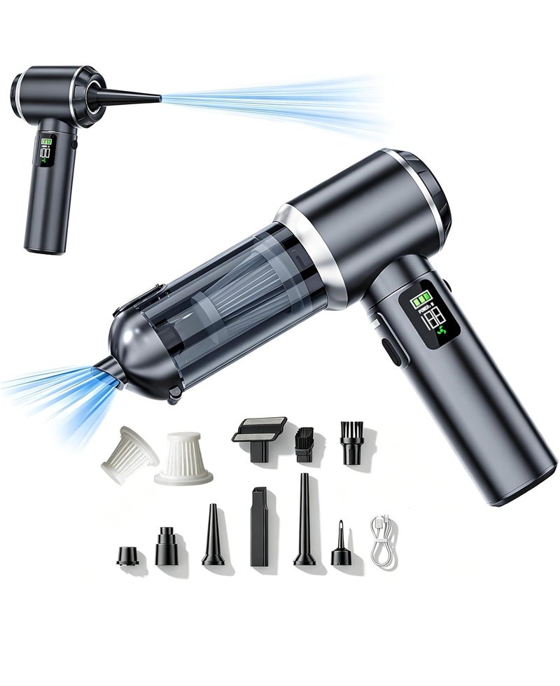 SUITU Wireless Car Vacuum Cleaner, Handheld Cordless Dust Blower, 17000PA Suction, 6000mAh Rechargeable Battery, Digital Display Screen, Brushless Motor Dust Cleaner, Air Blower for Car, Office and Home, Household Pet Hair Cleaning Machine, One Click Dust Removal, Air Duster - Image 1