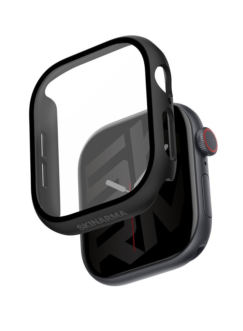 واقي شاشة زجاجي سكينارما جادو لساعة Apple Watch مقاس 46 مم - أسود black
