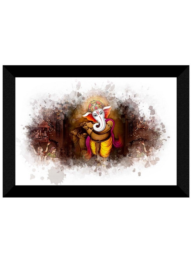 اس اي اف لوحات غانيشا الدينية الحديثة الفن ديكور المنزل جدار اللوحة مع الإطار 20 بوصة × 18 بوصة Sanfm32613 - Image 1