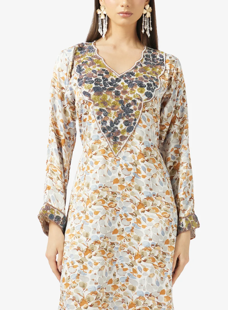 Arabian Closet  Embellished Belted Jalabiya for Women | Best Price UAE
