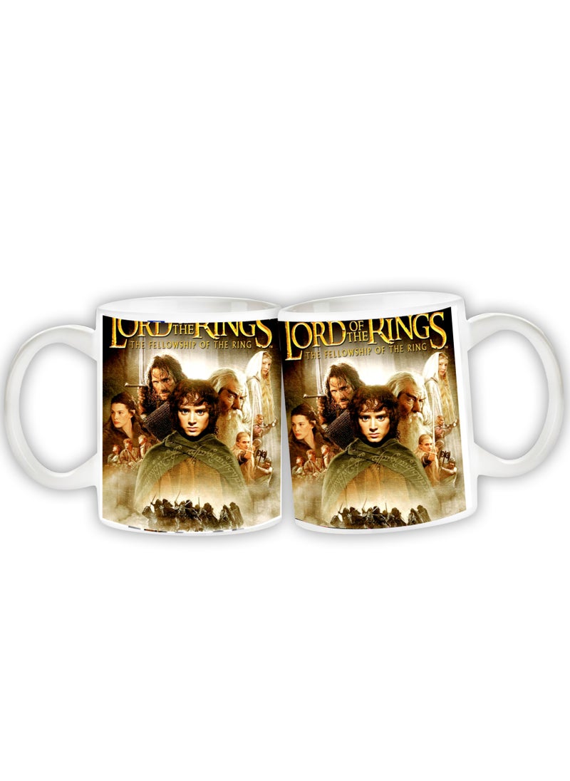 Story Of Candle - Ceramic mug with the “the Lord of the Rings” design printed in white - Image 1