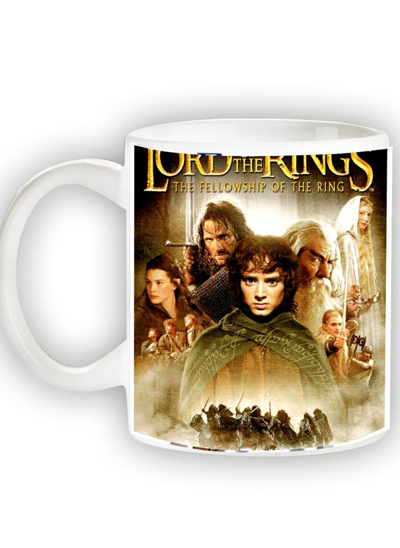 Story Of Candle - Ceramic mug with the “the Lord of the Rings” design printed in white - Image 1