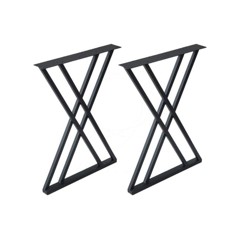 Ventuos Metal Legs for Table fruniture Heavy Duty Square Tube Iron Desk Legs 28 71cm Height 18 45cm Wide Industrial Furniture Legs for Home Office fruniture Legs Pack of 2 X Shape - Image 1