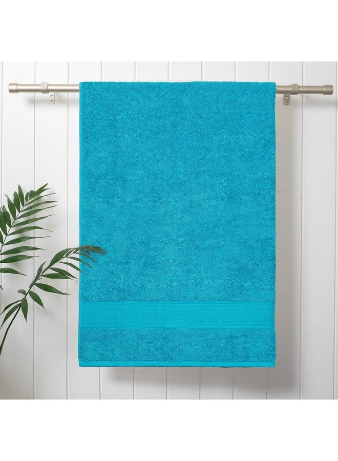 Trident 100% Cotton Towels for Bath | Towels for Bath Large Size | Trident Bath Towel - Soft & Absorbent | 450 GSM | 1 Piece Bath Towel for Men/Women | Urban Comfort | 70 cms x 140 cms - Teal - Image 2