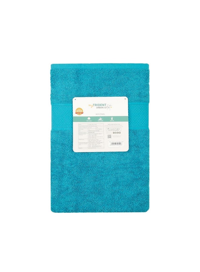 Trident 100% Cotton Towels for Bath | Towels for Bath Large Size | Trident Bath Towel - Soft & Absorbent | 450 GSM | 1 Piece Bath Towel for Men/Women | Urban Comfort | 70 cms x 140 cms - Teal - Image 4