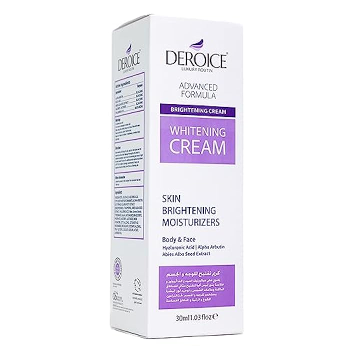 Deroice Brightening Cream for Face & Body | With ALPHA ARBUTIN | HYALURONIC ACID | ABIES ALBA | 30ml - Image 5