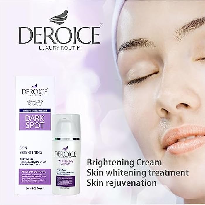 Deroice Brightening Cream for Face & Body | With ALPHA ARBUTIN | HYALURONIC ACID | ABIES ALBA | 30ml - Image 4