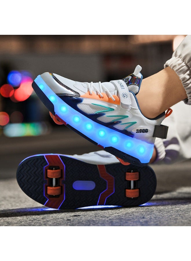 Children's Roller Skates for Girls - Trendy Four-Wheel Hidden Inline Skates