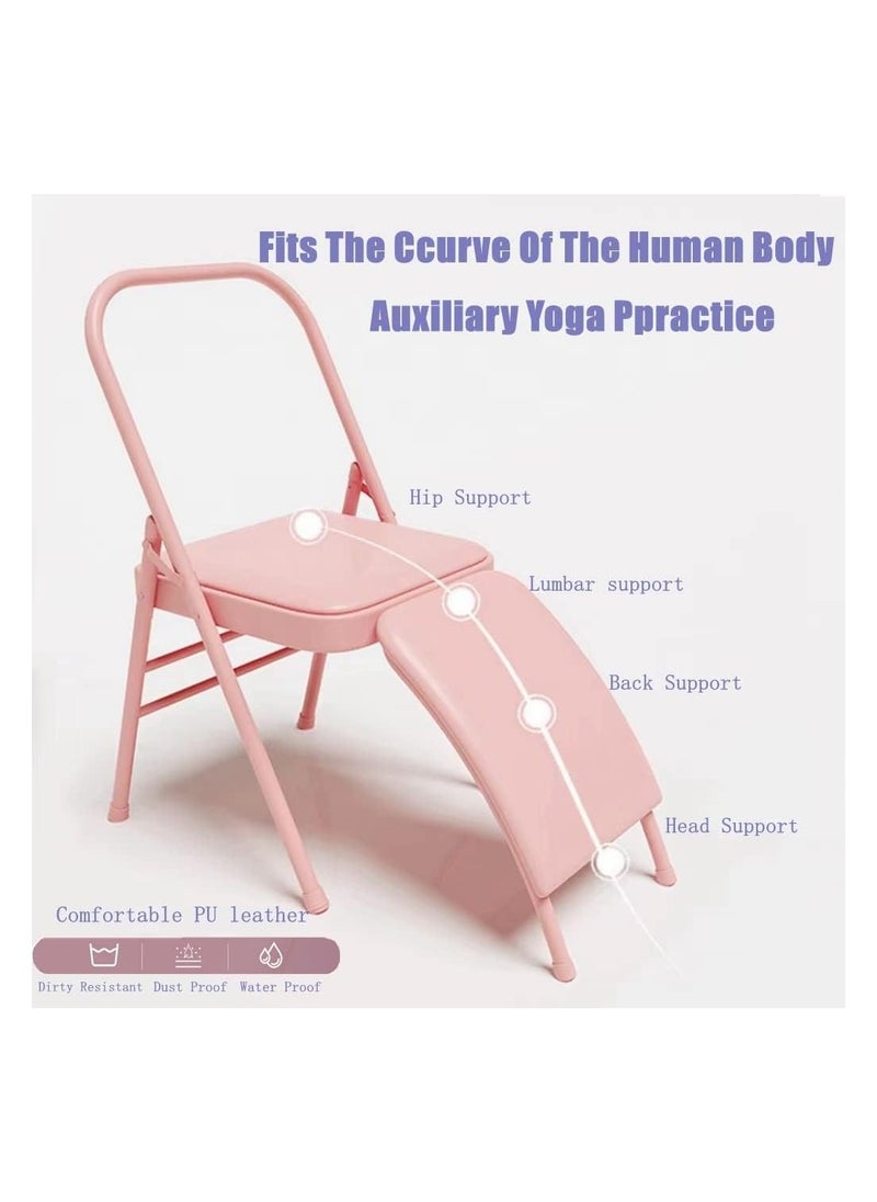 ULTIMAX Yoga Folding Chair with Lumbar Back Support Versatile Yoga Chair Foldable Balance Training Auxiliary Chair  - Image 4