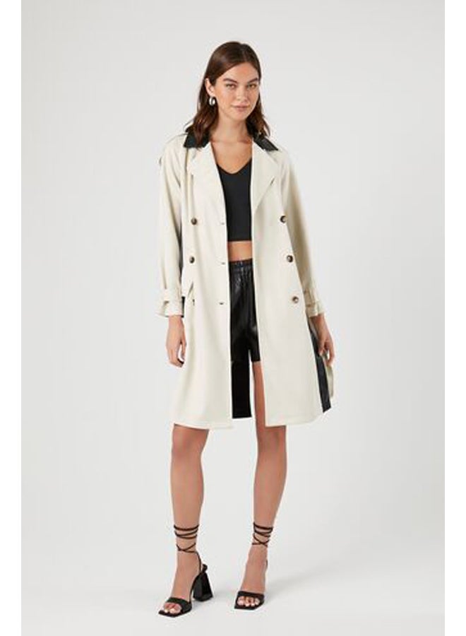 FOREVER 21 Colorblock Trench Coat  - Image 4