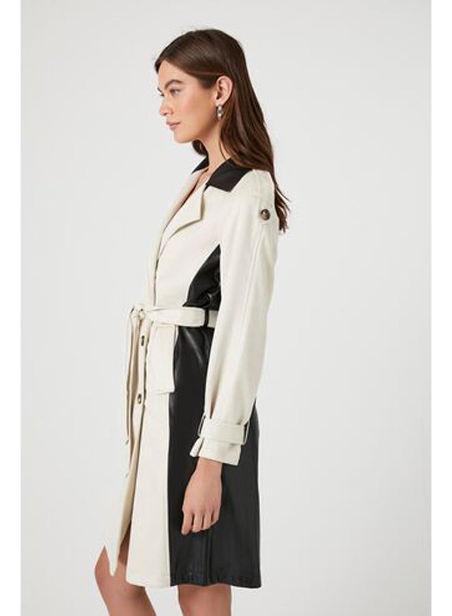 FOREVER 21 Colorblock Trench Coat  - Image 2